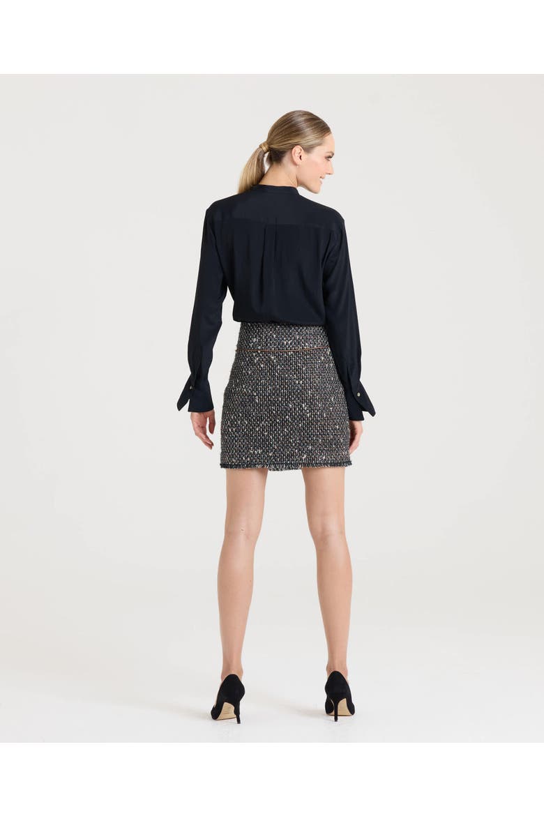 Isabella Boucle Skirt, Alternate, color, Bronze Glitter
