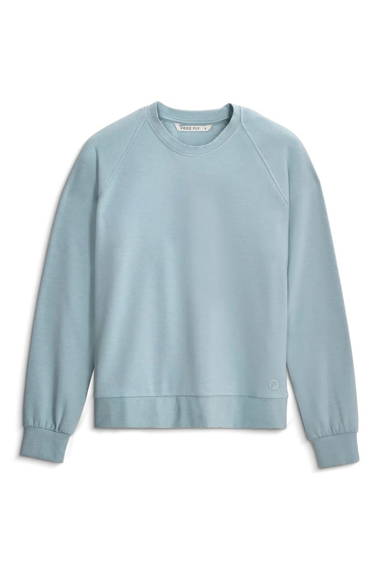 Lightweight Fleece Sweatshirt, Alternate, color, OCEAN MIST