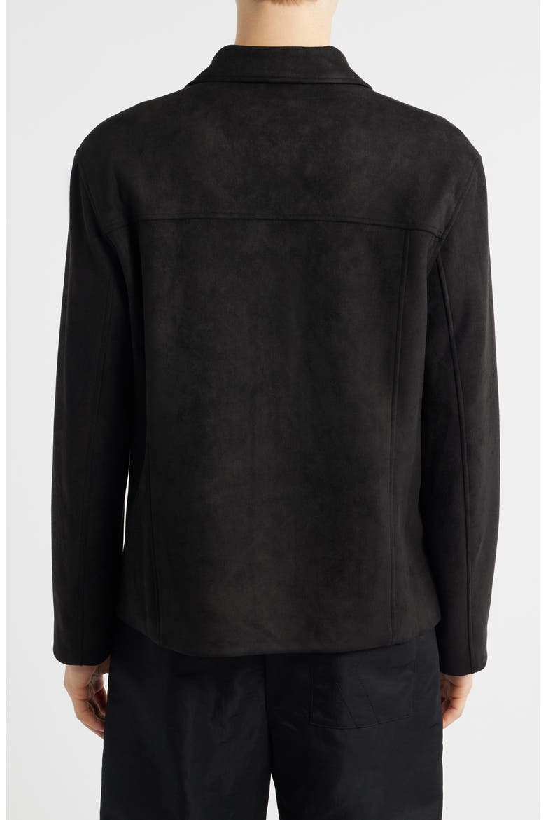Faux Suede Shirt Jacket, Alternate, color, BLACK
