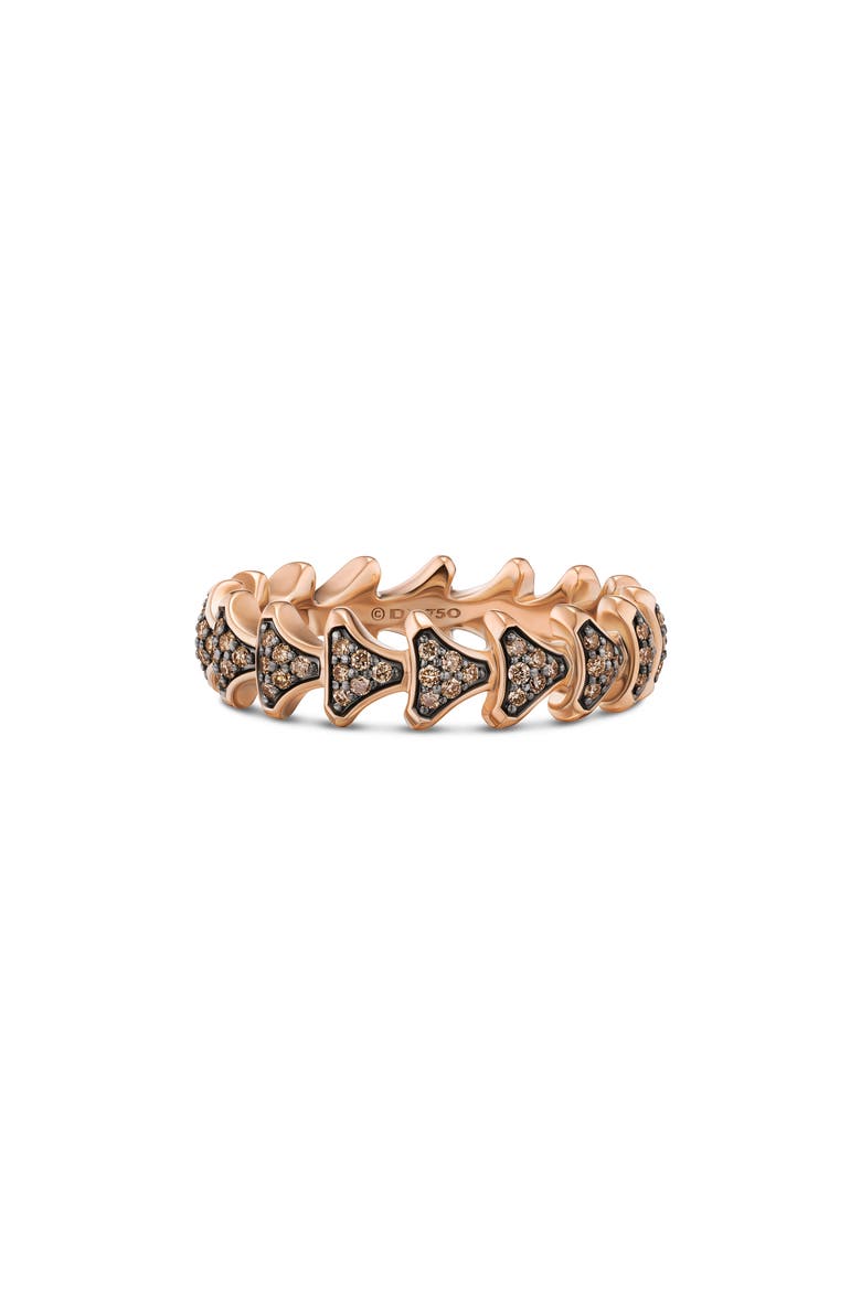 Men's Armory Band Ring in Black Titanium, 6.2mm, Alternate, color, COGNAC DIAMOND
