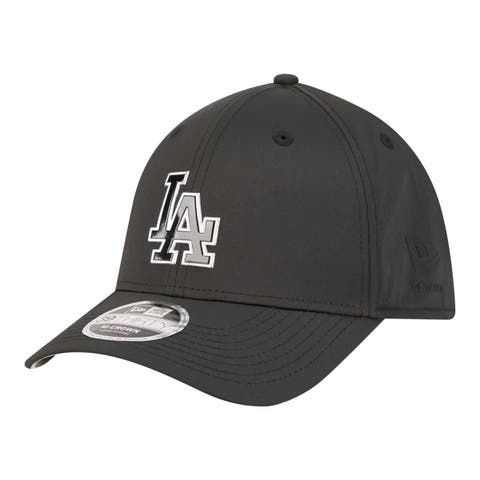 Men's New Era  Black Los Angeles Dodgers Metallic 39THIRTY M-Crown Flex Hat