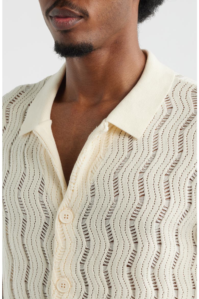 Oceanside Knit Button-Up Shirt, Alternate, color, BEIGE
