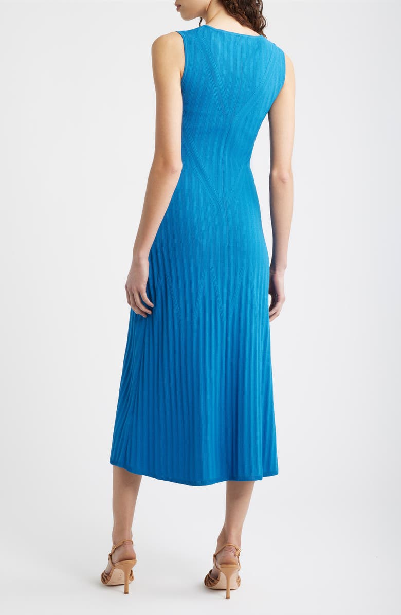 Elie Tahari The Lori Sleeveless Sweater Midi Dress, Alternate, color, Blue Palace