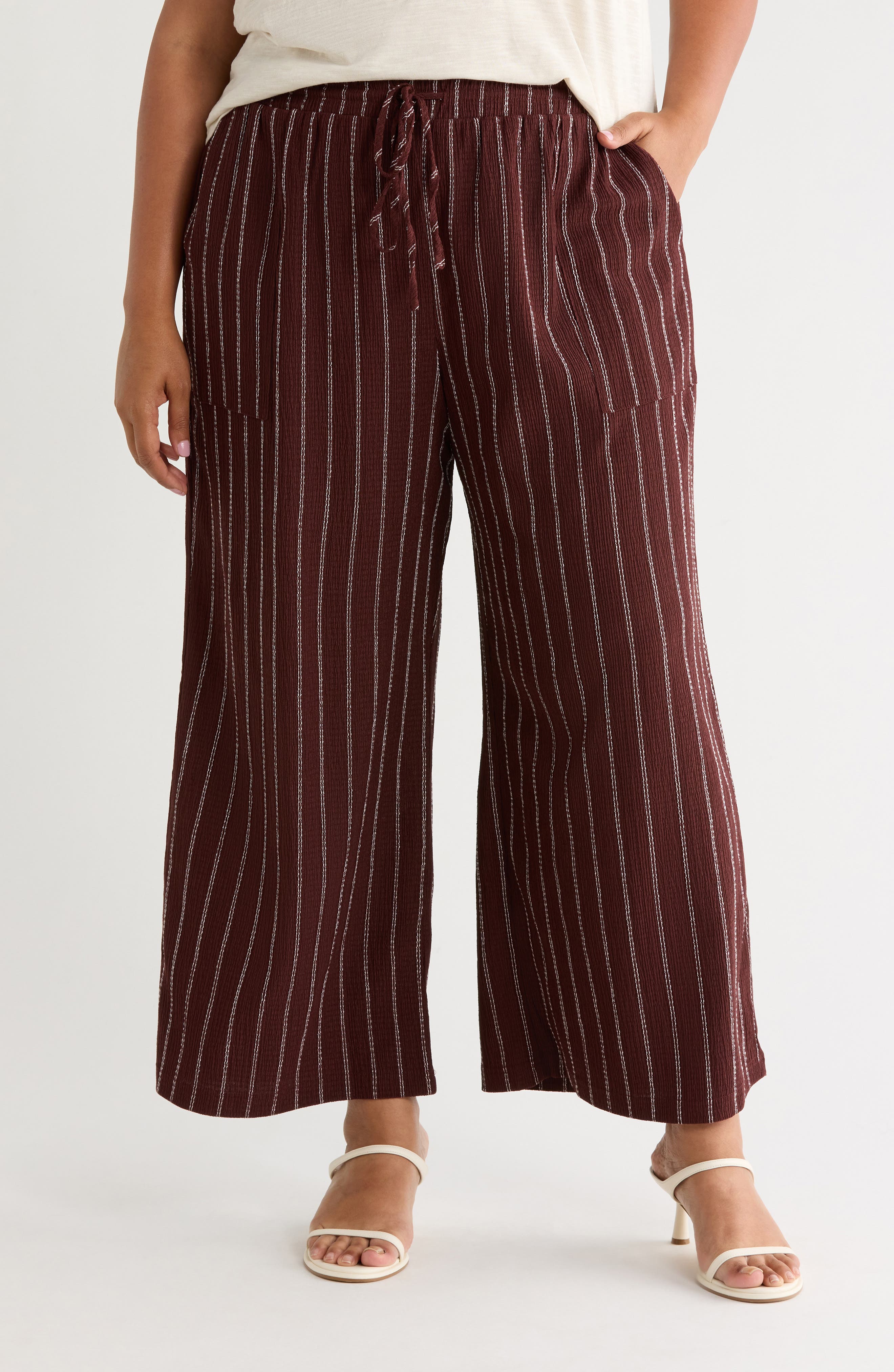BROWN- IVORY REVA STRIPE