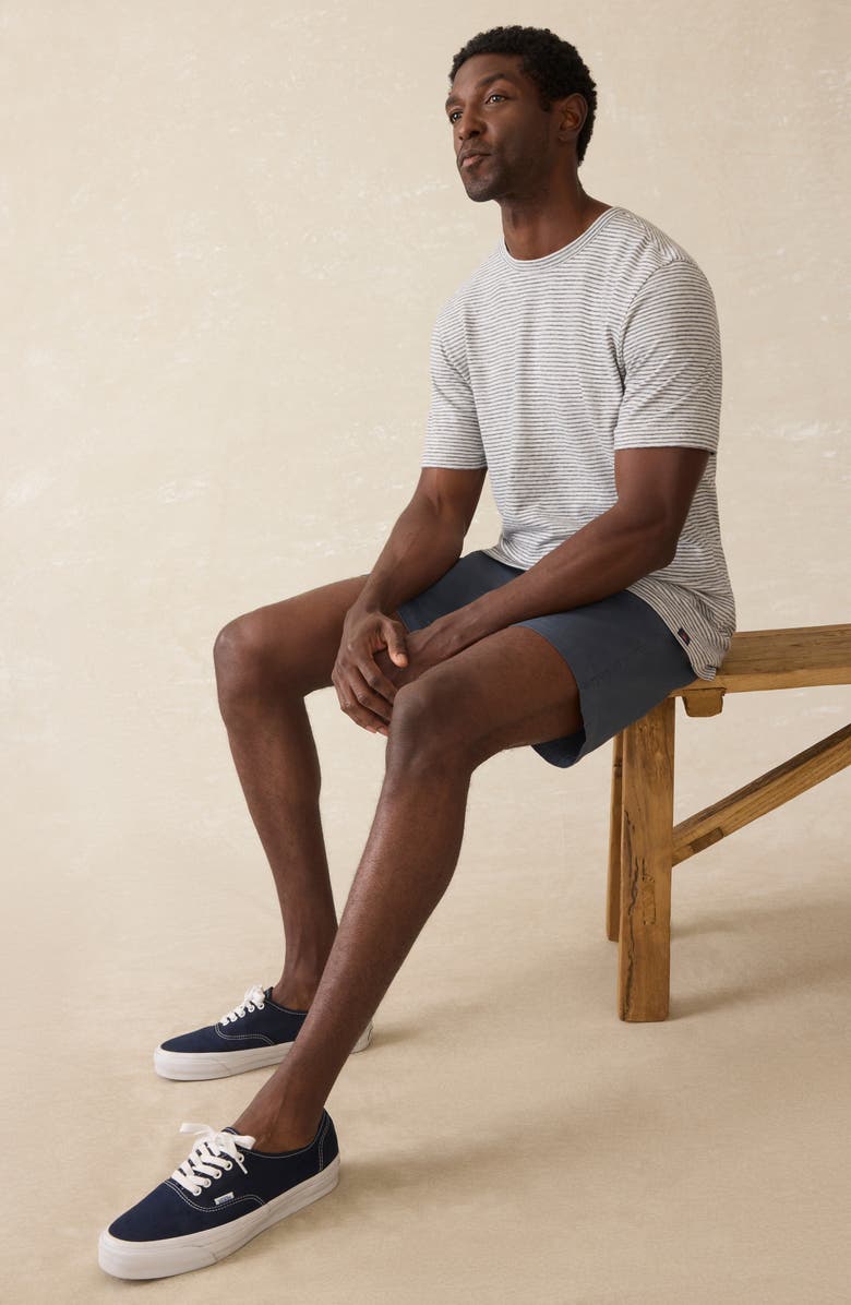 Faherty Sunwashed Stripe T-Shirt, Alternate, color, Silver Sea Stripe