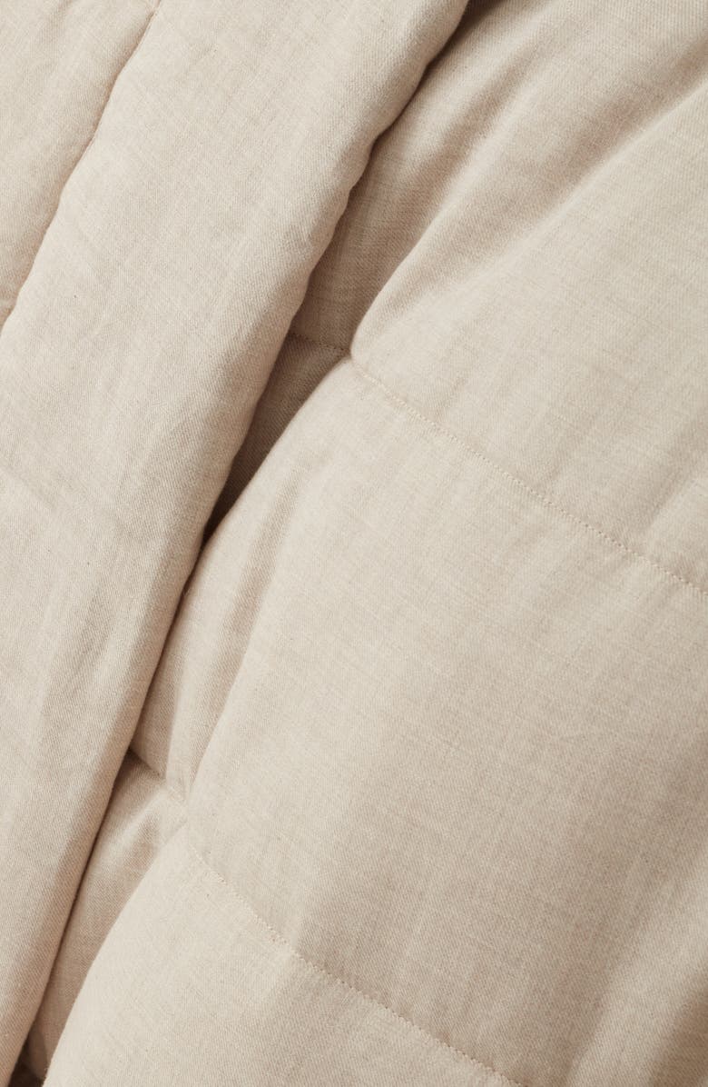 Nordstrom Organic Cotton Mélange Quilted Comforter & Shams Set, Alternate, color, Beige Semolina