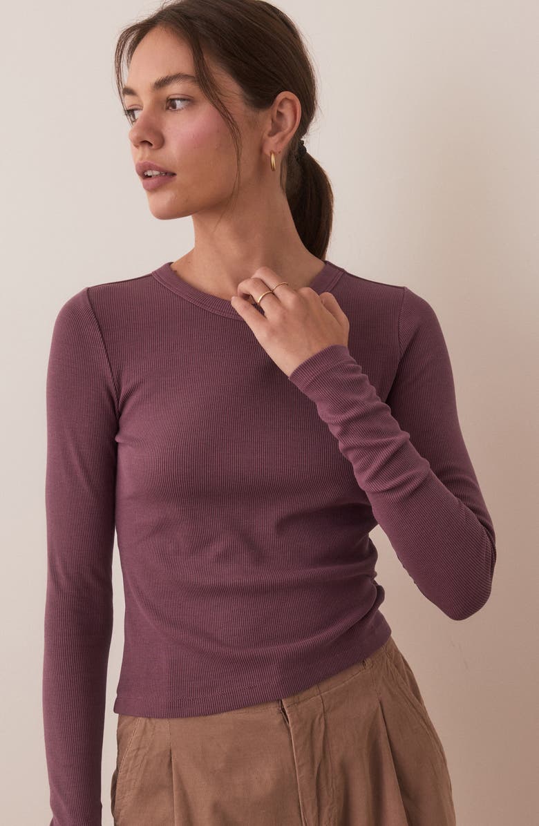 Marine Layer Lexi Sun-In Rib Long Sleeve T-Shirt, Alternate, color,