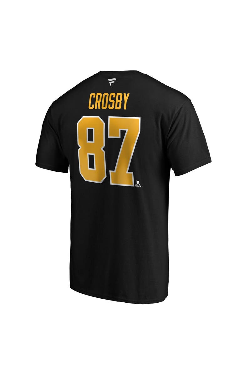 FANATICS Men's Fanatics Branded Sidney Crosby Black Pittsburgh Penguins Big & Tall Captain Patch Name & Number T-Shirt, Alternate, color, 