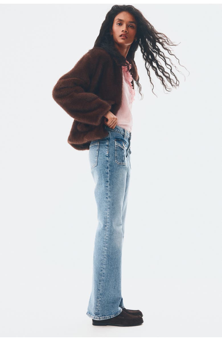 H&M Flared High Jeans, Alternate, color, Denim Blue