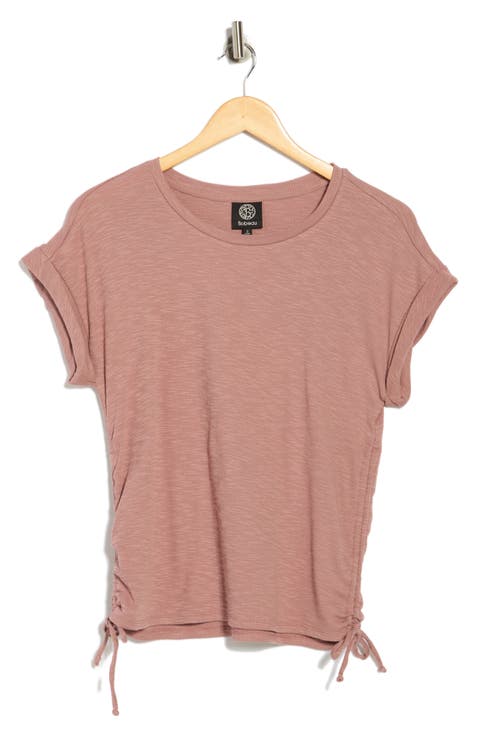 Shirred Side Tie T-Shirt