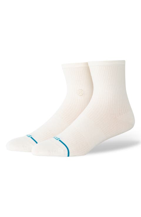 Fine Rib Quarter Socks