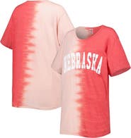 GAMEDAY COUTURE Women's Gameday Couture Scarlet Nebraska Huskers Find Your Groove Split-Dye T-Shirt