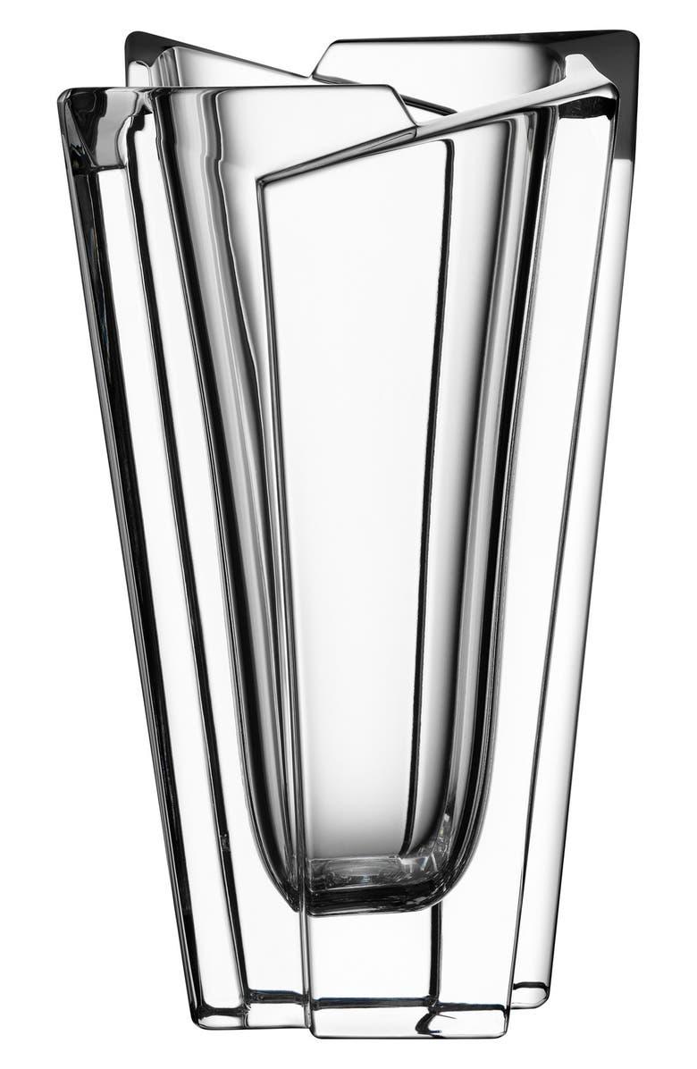 Orrefors Glacial Lead Crystal Vase, Main, color, Clear