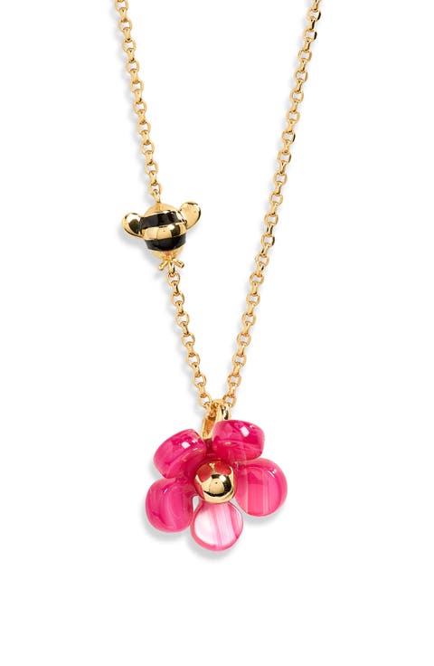summer daze flower pendant necklace