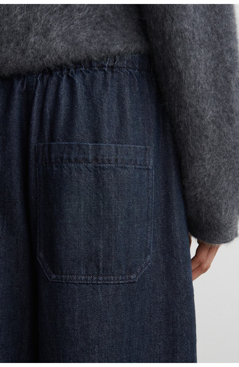 COS Cropped Denim Wide-Leg Pants, Alternate, color, Dark Blue