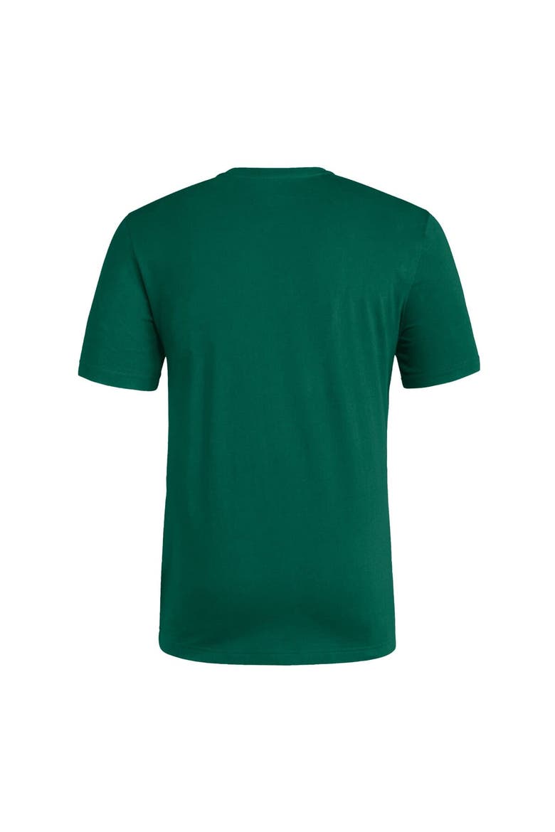 Men's adidas Green Miami Hurricanes Locker Slogan Pre-Game T-Shirt, Alternate, color, Green