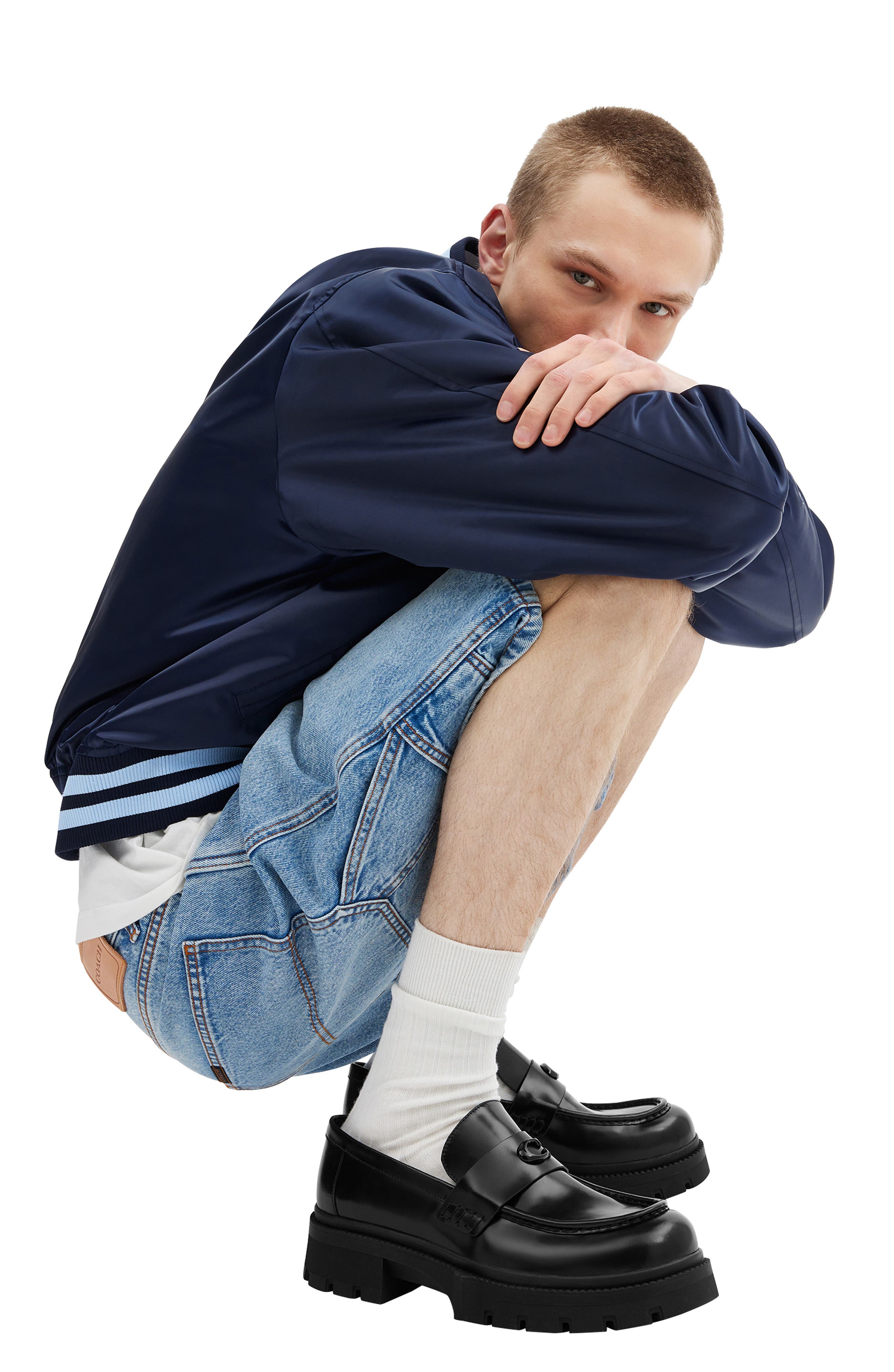 COACH Platform Loafer, Alternate, color, Black