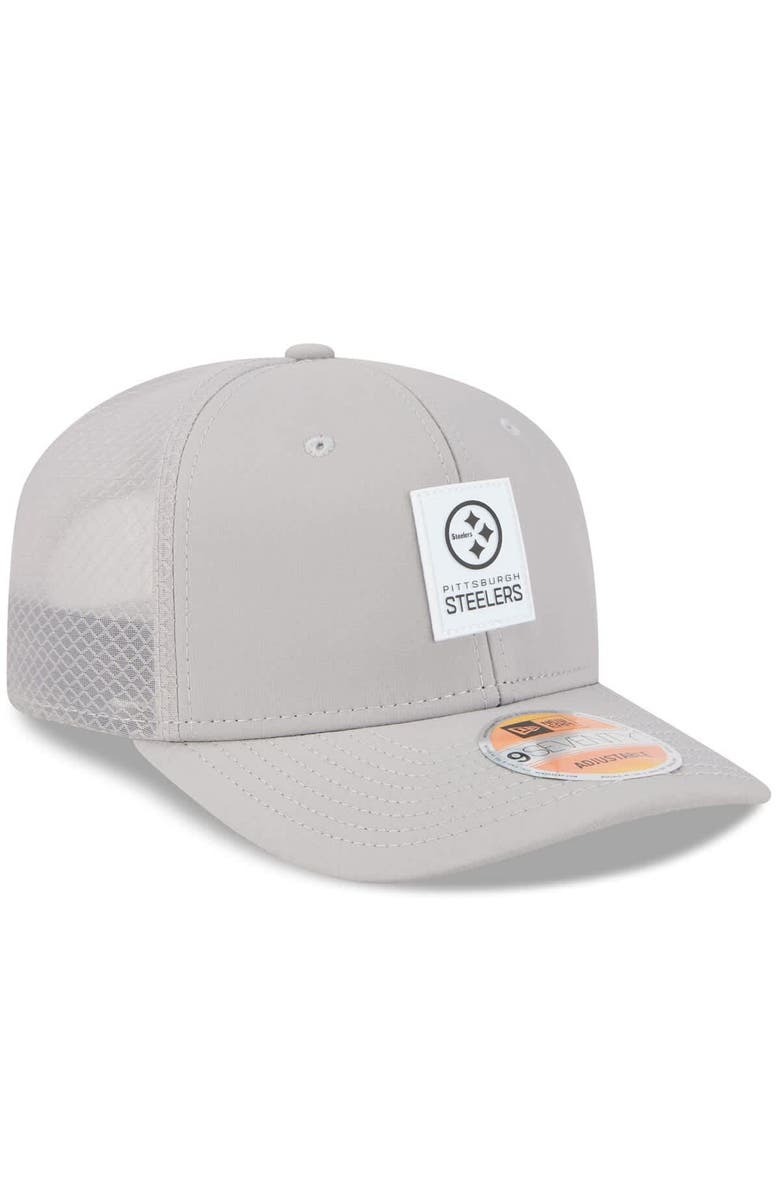 New Era Men's New Era Gray Pittsburgh Steelers 2025 Sideline 9SEVENTY Adjustable Trucker Hat, Alternate, color, Gray