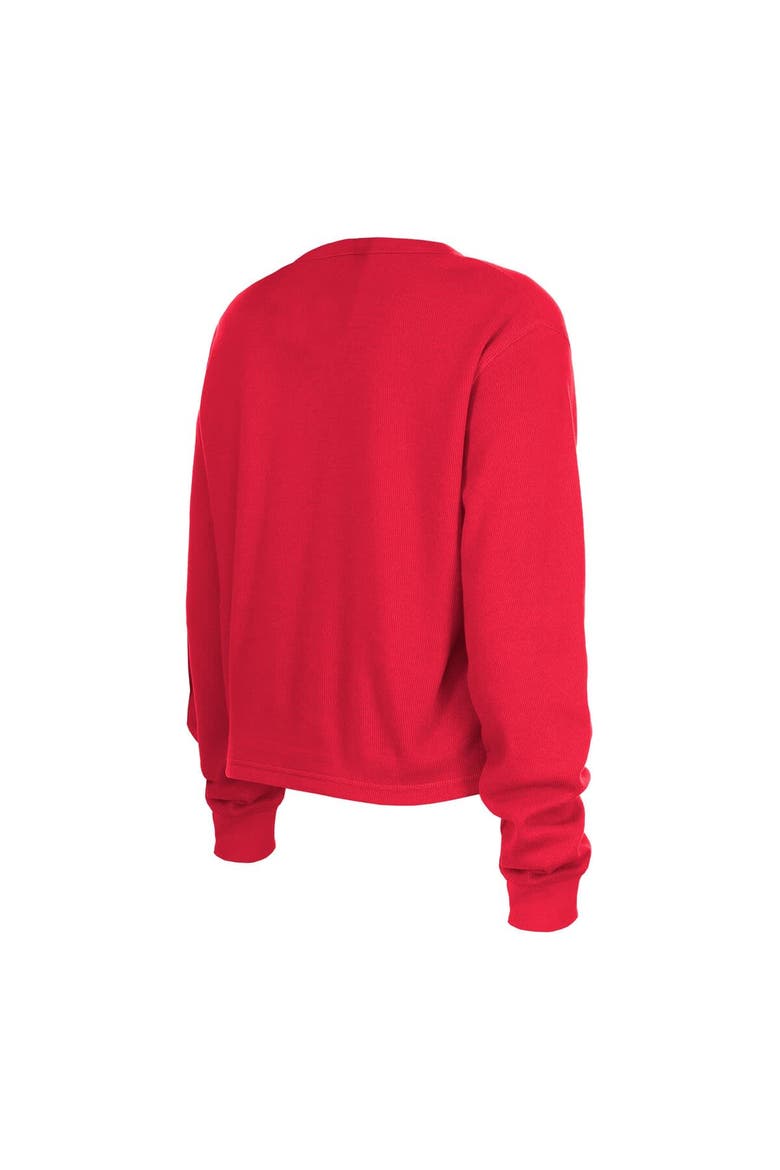 Women's New Era  Scarlet San Francisco 49ers Thermal Crop Long Sleeve T-Shirt, Alternate, color, Scarlet