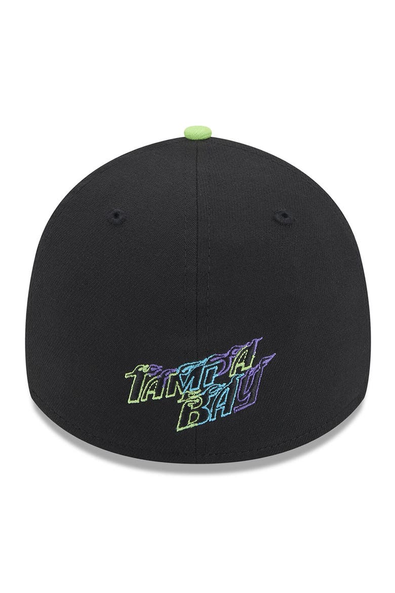 Men's New Era Black Tampa Bay Rays 2024 City Connect 39THIRTY Flex Fit Hat, Alternate, color, Black
