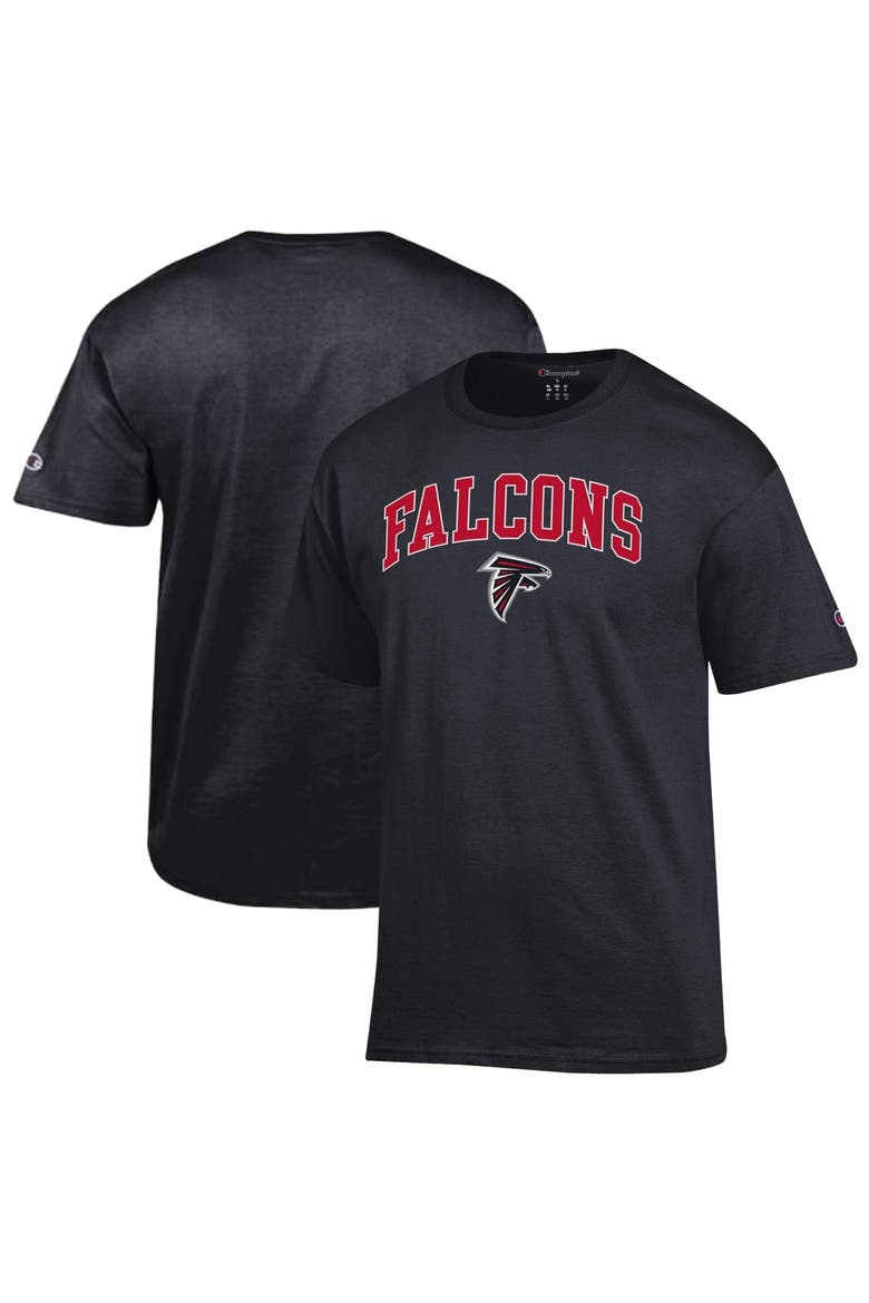 Men's Champion Black Atlanta Falcons Arch Over Logo T-Shirt, Main, color, Black