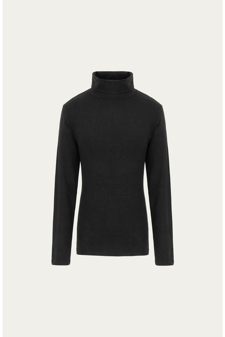 Hemp Essentials Mockneck, Alternate, color, black