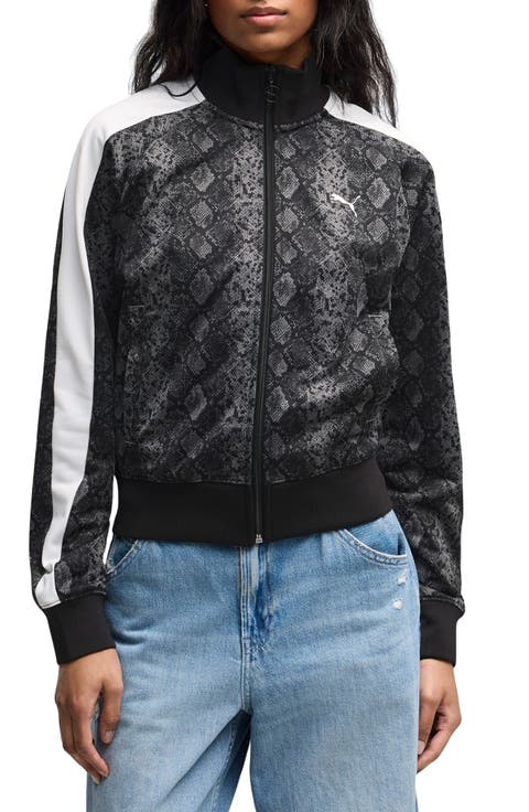 T7 Snake Print Track Jacket