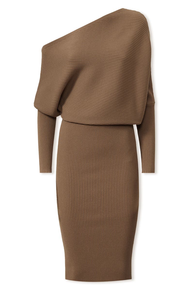 Reiss Lara One-Shoulder Long Sleeve Sweater Dress, Alternate, color, 