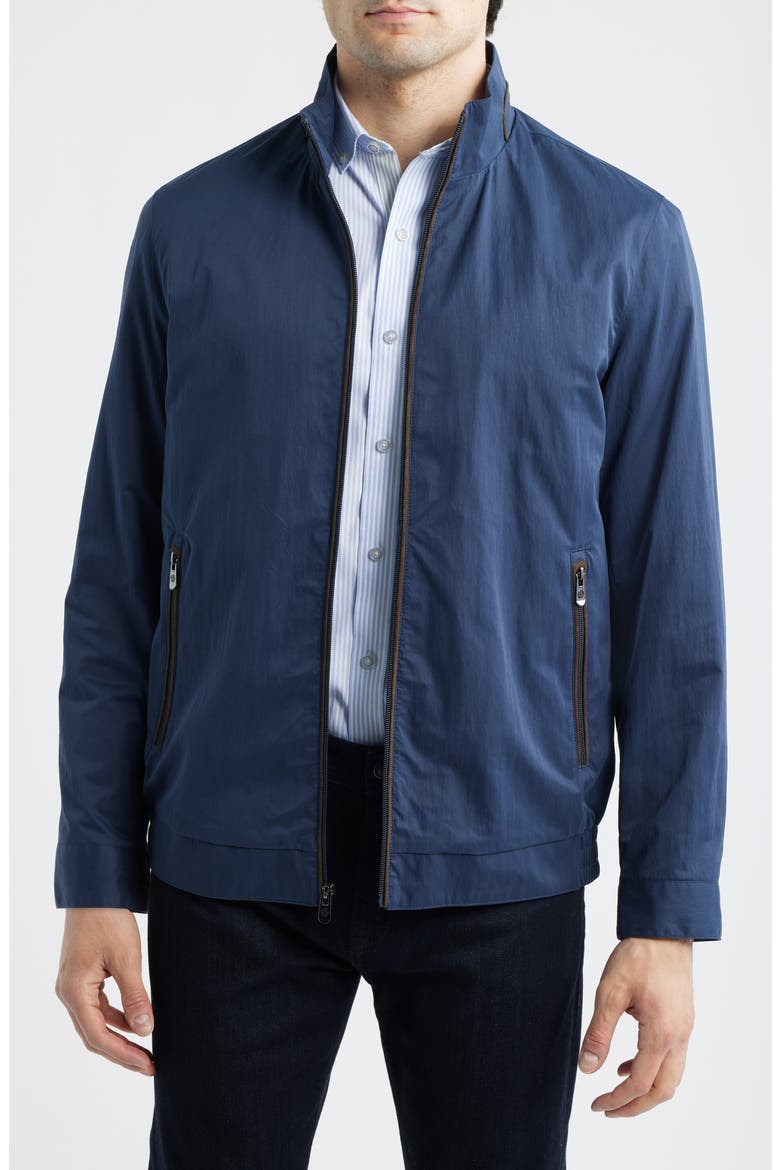 Water Resistant Full-Zip Jacket, Main, color, NAVY