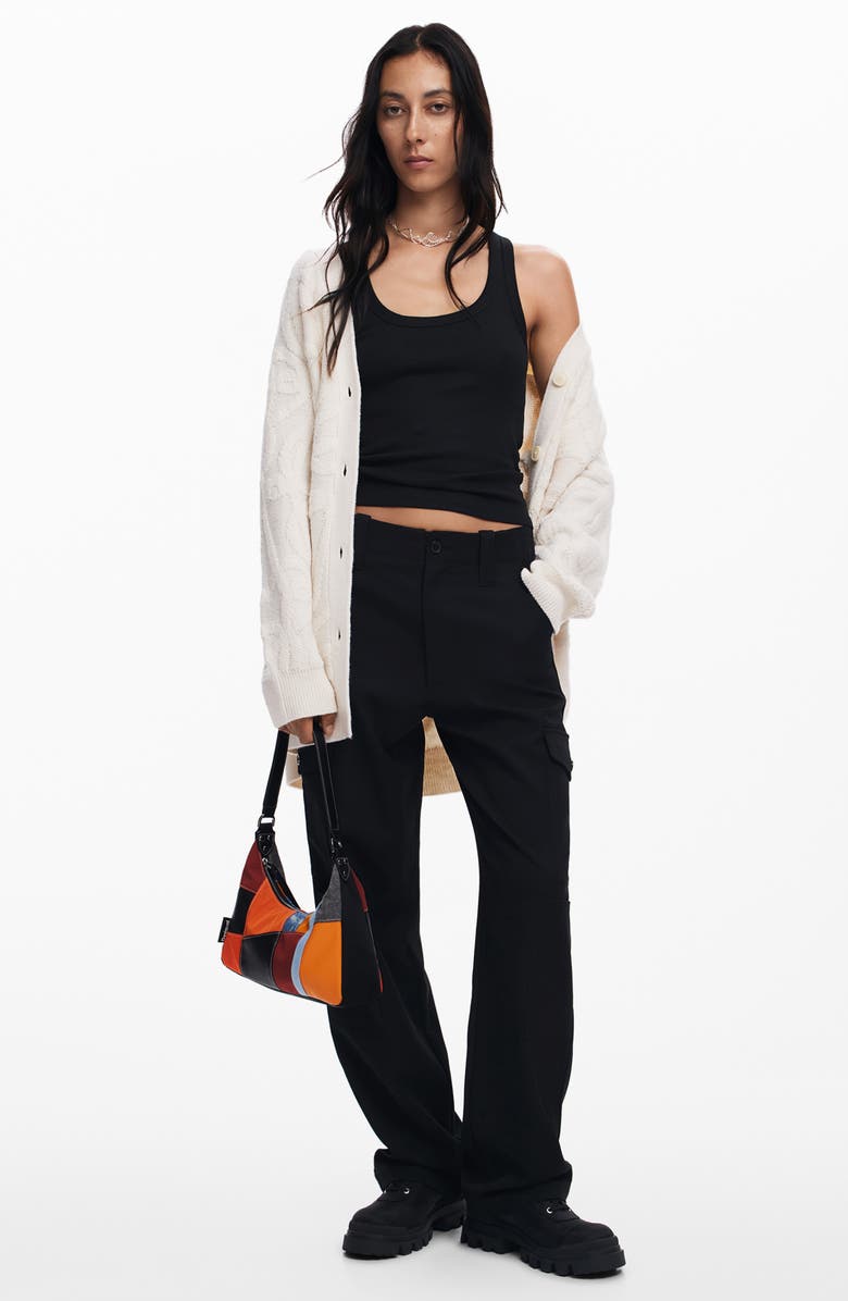 Desigual Montreal Jacquard Longline Cardigan, Alternate, color,