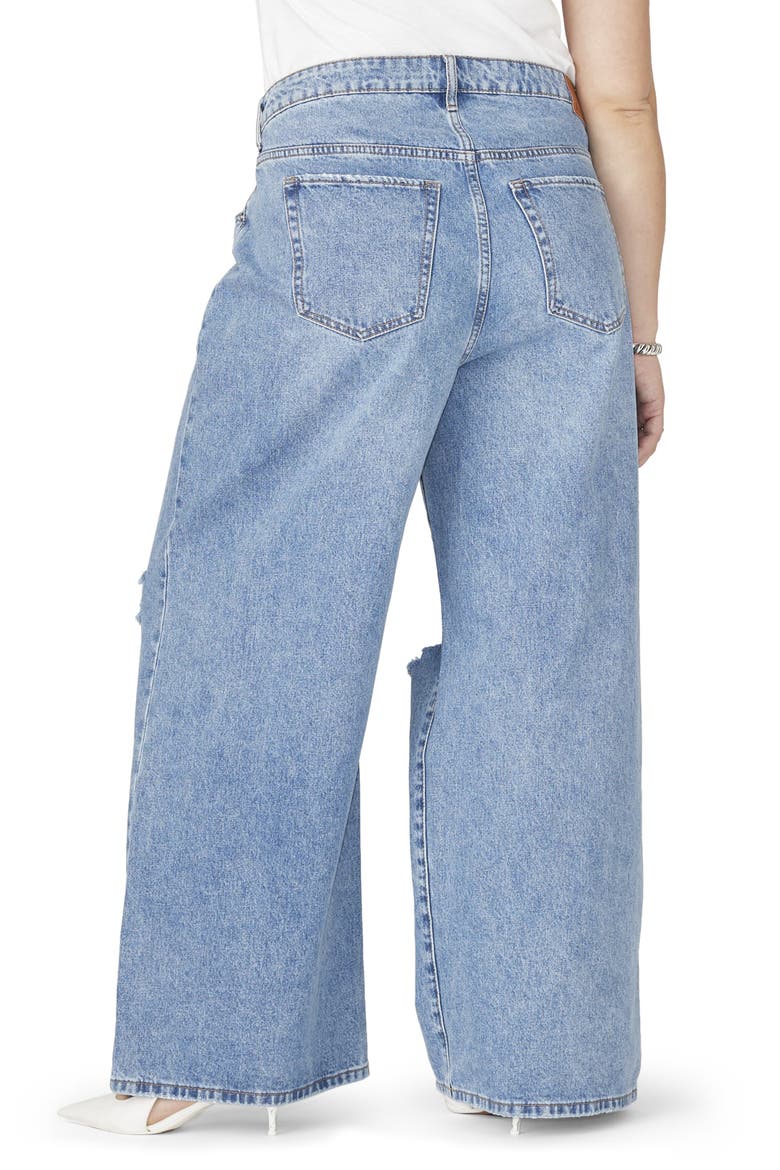 The Yvette Rigid Wide Leg  Jean, Alternate, color, MEDIUM WASH