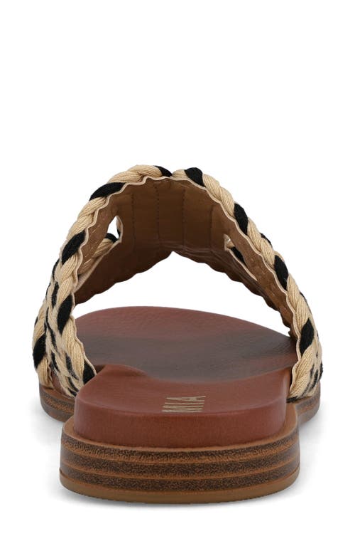 Mia Poet Slide Sandal In Natural/black
