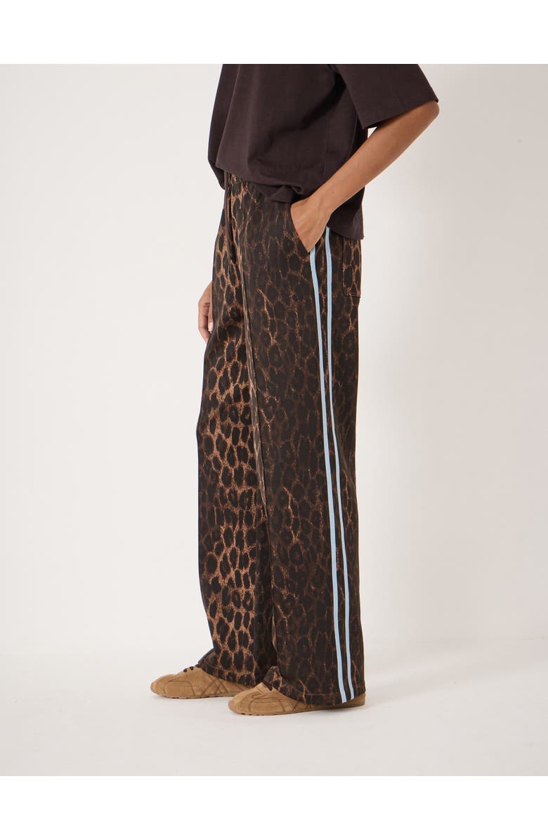Hush Harison Animal Print Side Stripe Joggers, Alternate, color, Natural Leopard Brown