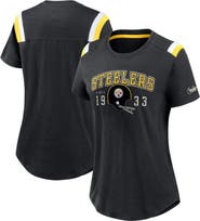 Nike Women's Nike  Heather Black Pittsburgh Steelers Historic Slub Fashion T-Shirt