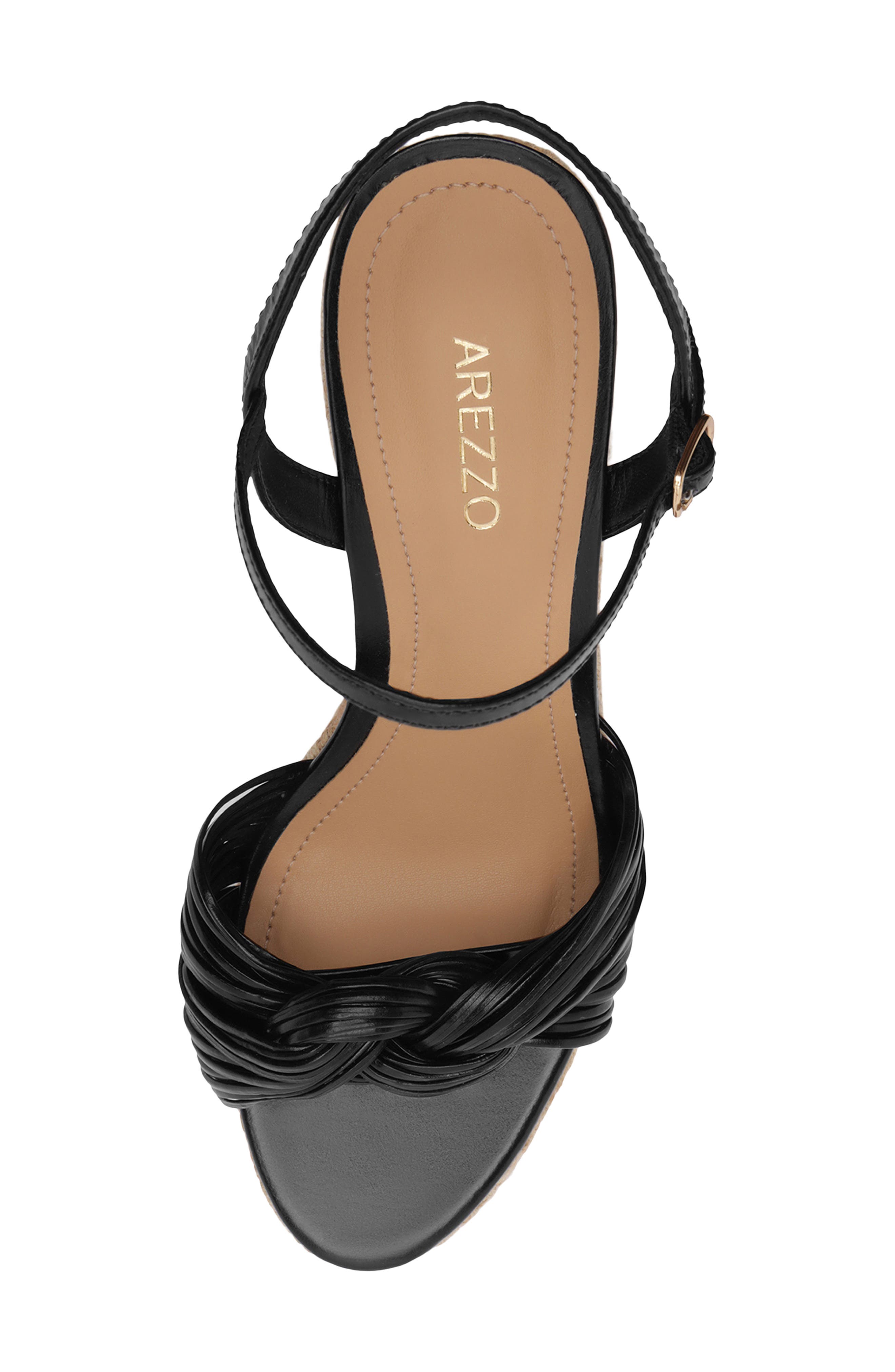 Arezzo Platform Wedge Sandal, Alternate, color, Black