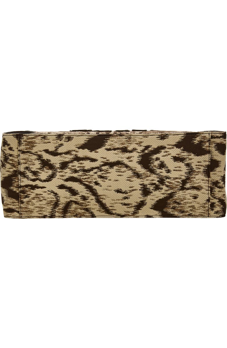 Stella McCartney Logo Clouded Leopard Tote, Alternate, color, Multicolor Brown