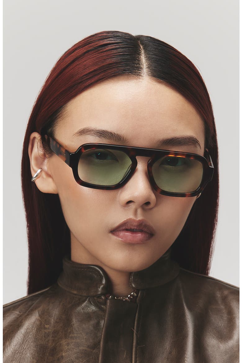 Jane 54mm Aviator Sunglasses, Alternate, color, BROWN TORTOISE