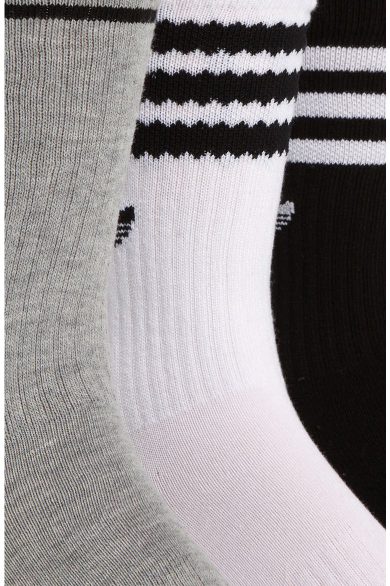 Assorted 3-Pack Originals Roller Crew Socks, Alternate, color, WHITE/GREY/BLACK