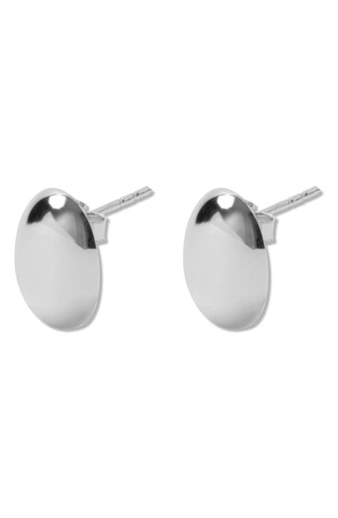 Statement Oval Stud Earrings