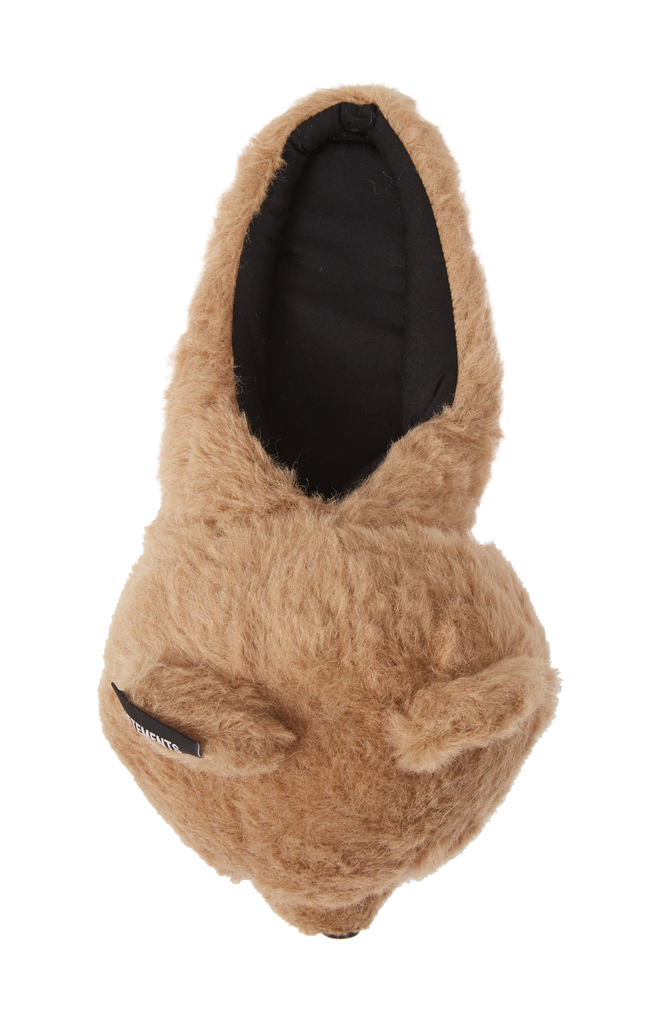 VETEMENTS Faux Fur Bear Slipper, Alternate, color, 