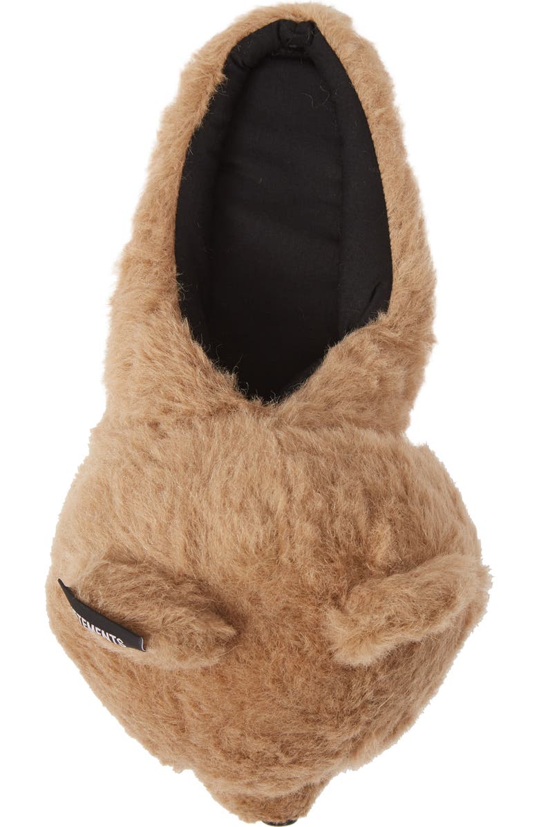 VETEMENTS Faux Fur Bear Slipper, Alternate, color,
