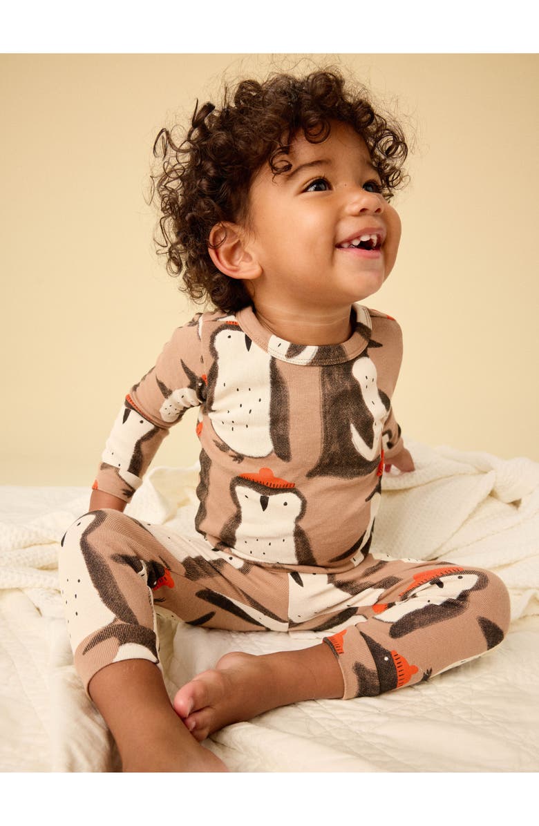 Tea Collection Goodnight Pajama Set, Alternate, color, Team Penguin