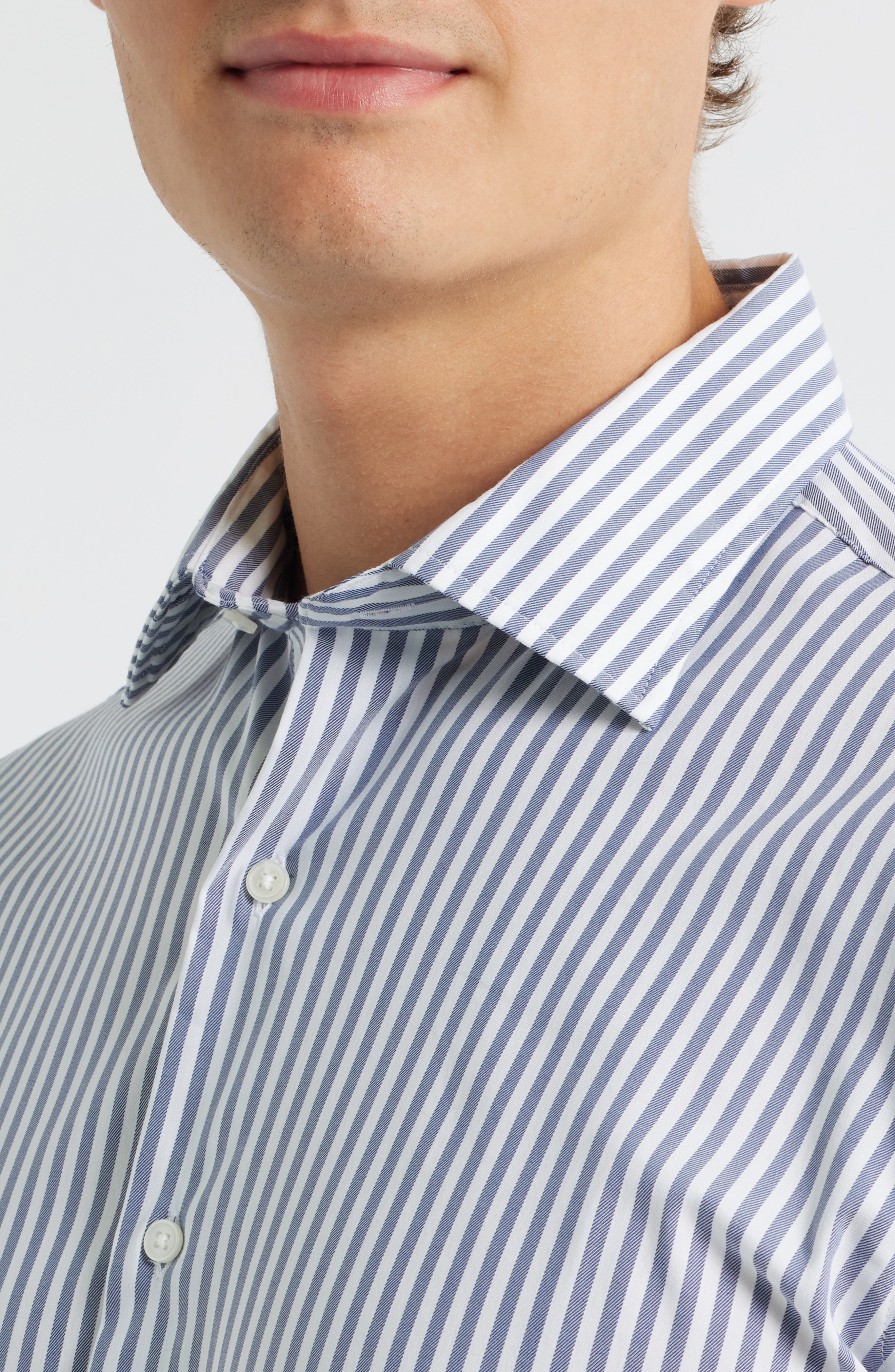 Cannon Crown Lite Stripe Performance Twill Button-Up Shirt - image 4
