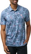 TravisMathew Red Letter Day Leaf Print Polo