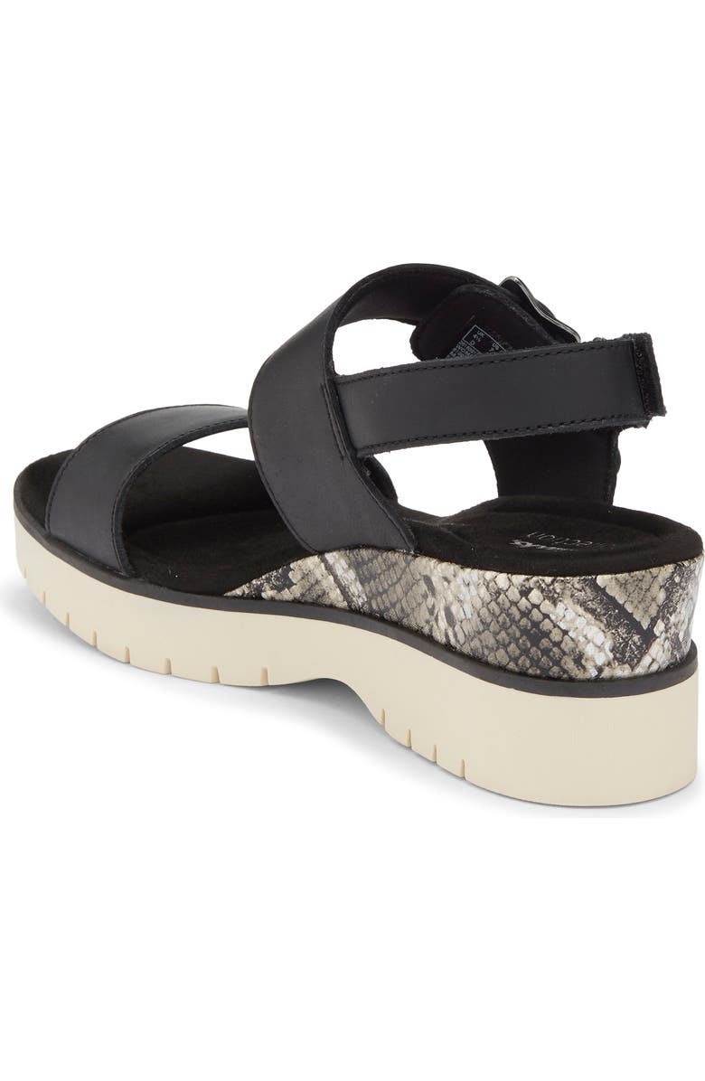Clarks<sup>®</sup> Diaz Rose Wedge Sandal, Alternate, color, Black Combi