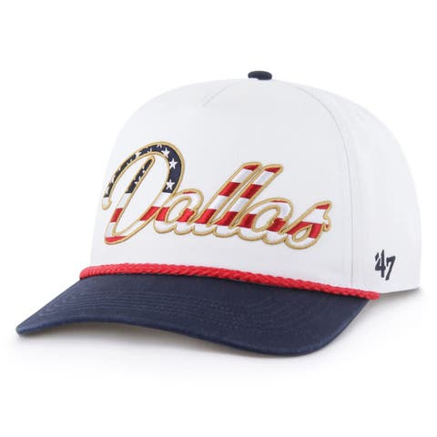 Men's '47 White Dallas Cowboys Patriotic Overhand Hitch Adjustable Hat