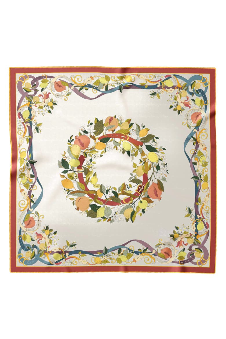 Anthea - Hand Rolled Silk Foulard for Women, Alternate, color, Ivory