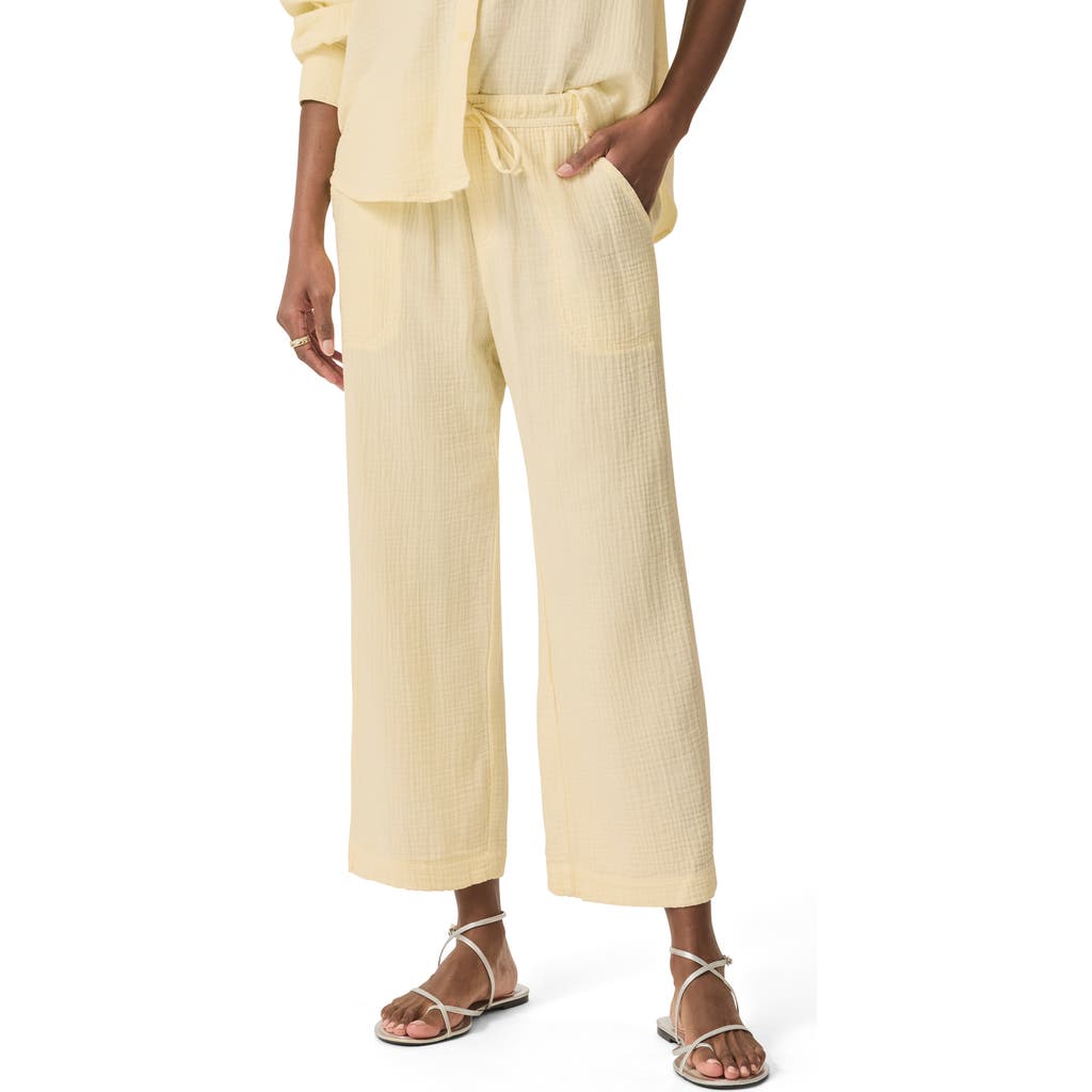 Splendid Adele Cotton Gauze Drawstring Pants In Limoncello