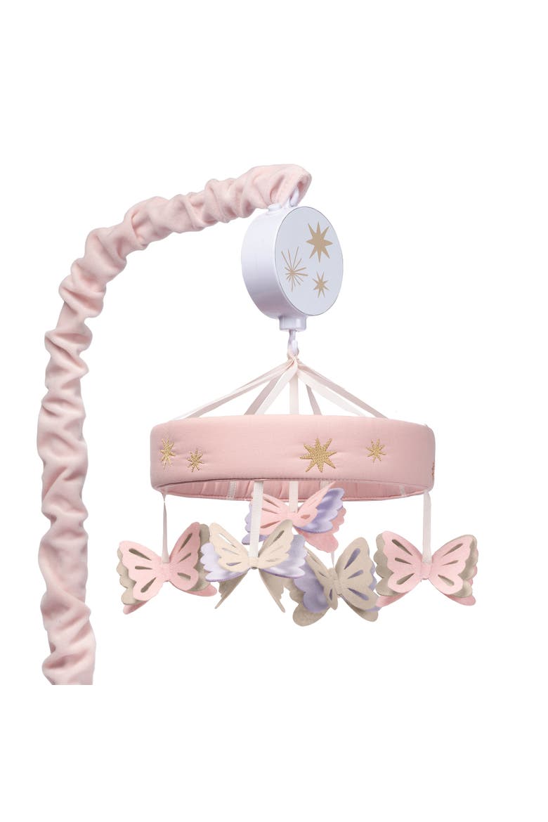 Butterfly Dreams Musical Baby Crib Mobile Soother Toy, Main, color, Pink