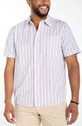 Liverpool Los Angeles Short Sleeve Stretch Cotton Button-Up Shirt